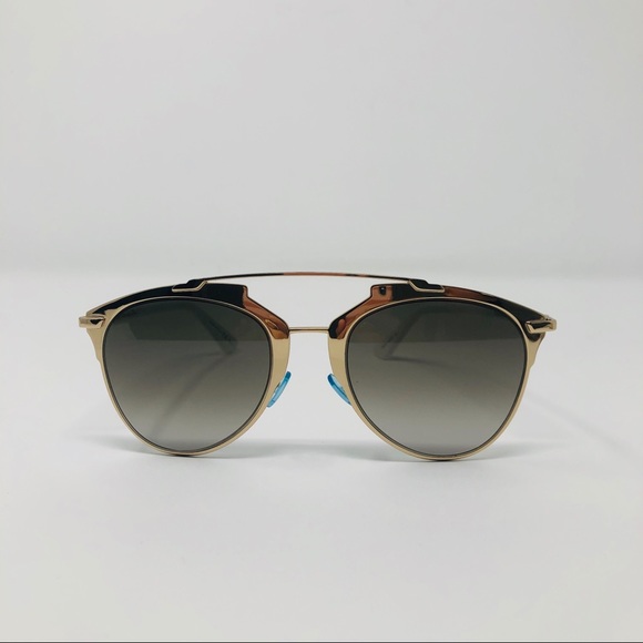 DIOR REFLECTED 52MM SUNGLASSES (WHITE/GOLD) - Picture 3 of 8